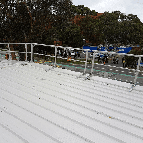 roof safety guardrail systems